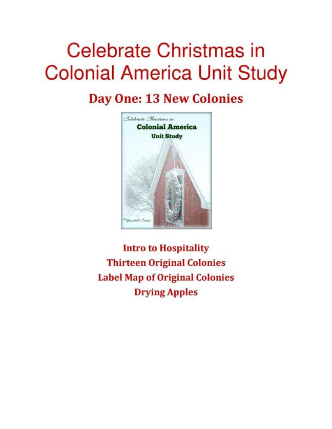 Celebrate Christmas in Colonial America Unit Study - Image 2