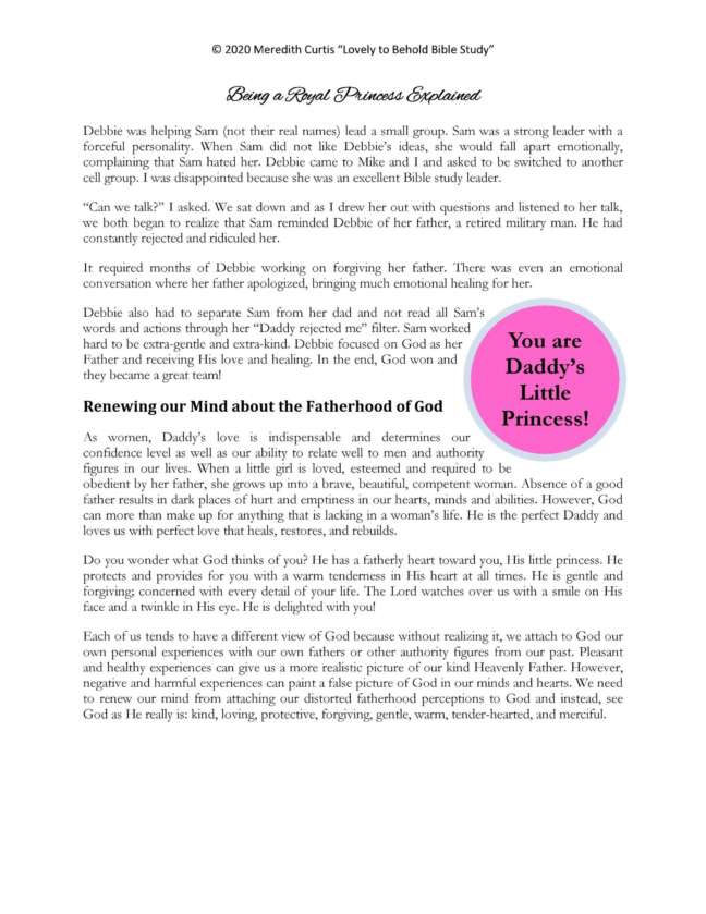 Lovely to Behold Bible Study - Image 3
