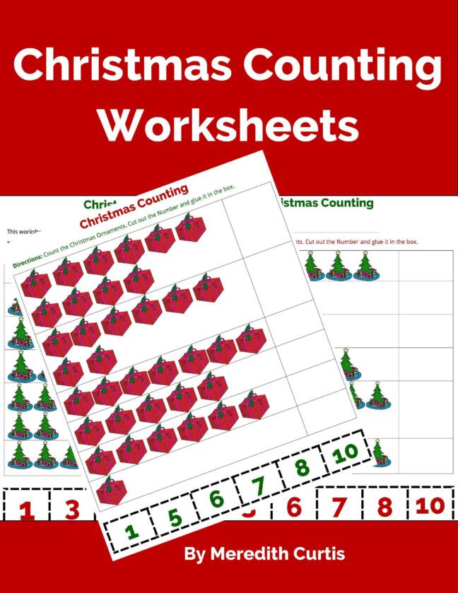 Christmas Counting Worksheets by Meredith Curtis