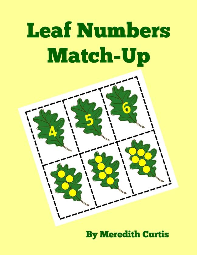 Leaf Numbers Match-Up by Meredith Curtis