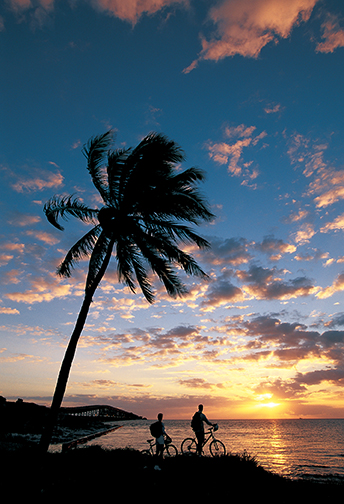 Sunset over ocean