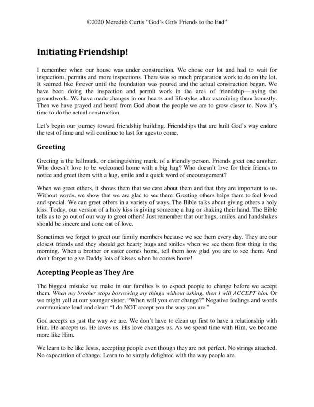 Friends to the End Bible Study - Image 3
