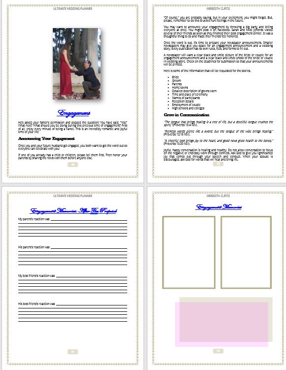 Christian Wedding Planner and Organizer – Complete Wedding Planning Book  with Keepsake Box, Notepad, Elegant Pen - Large