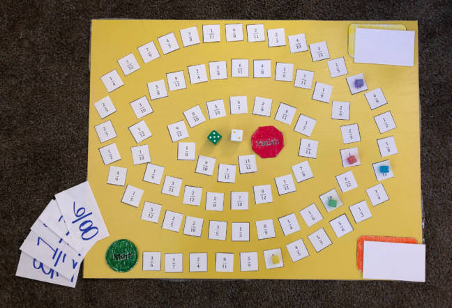 Adding Fractions Board Game - Instructions Included