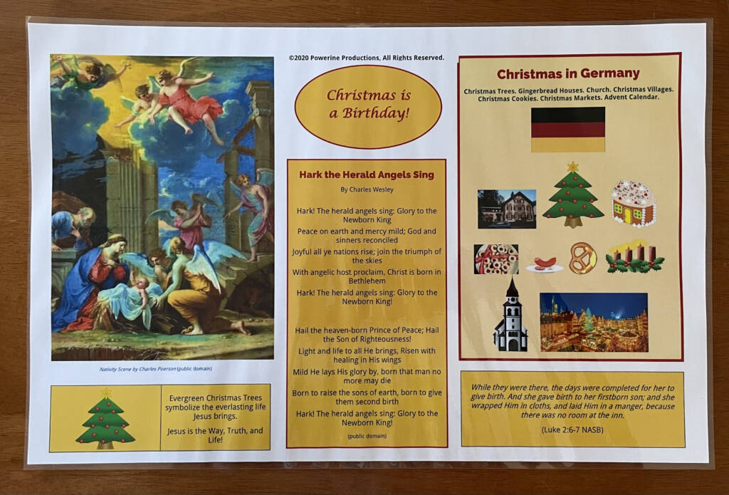 Christmas Placemat Germany