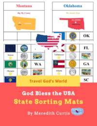 Travel God's World God Bless the USA State Sorting Mats