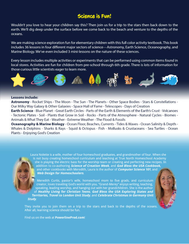 From Stars to Shining Seas by Laura Nolette and Meredith Curtis Back Cover