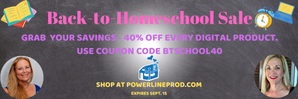 PowerlineProductions Back-to-school sale 40% Off expires 9/15